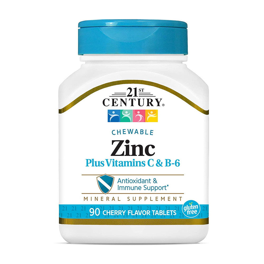21st Century Zinc Chewable with C and B6, Cherry Chewables, 90 Ea